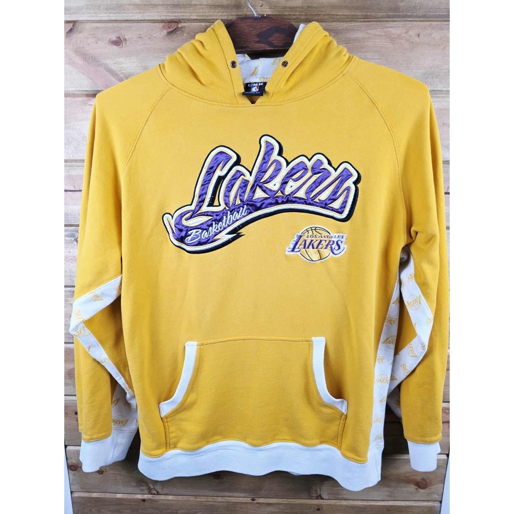 Los‎ Angeles Lakers UNK Hoodie Vintage Script 4XL Mens Worn Once Y2K